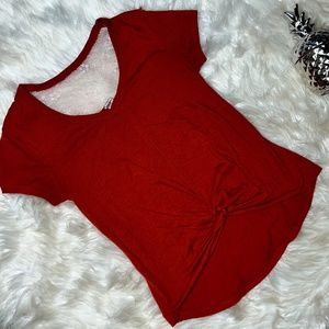 NOBO | Orange | Tie Front Shirt - Back Lace